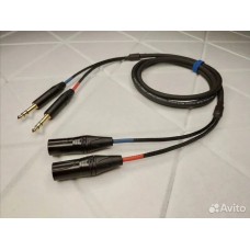 100-MGY-2P 2 Jack 6,3 stereo <=> 2 XLR 3pin штекер  Gabreal AM AWG24 UF 2p PVC